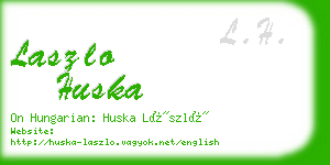 laszlo huska business card